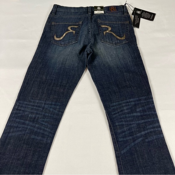 ROCK & REPUBLIC Kasandra Dark Wash Mid-Rise Bootcut Jean Size 10 - Picture 12 of 16